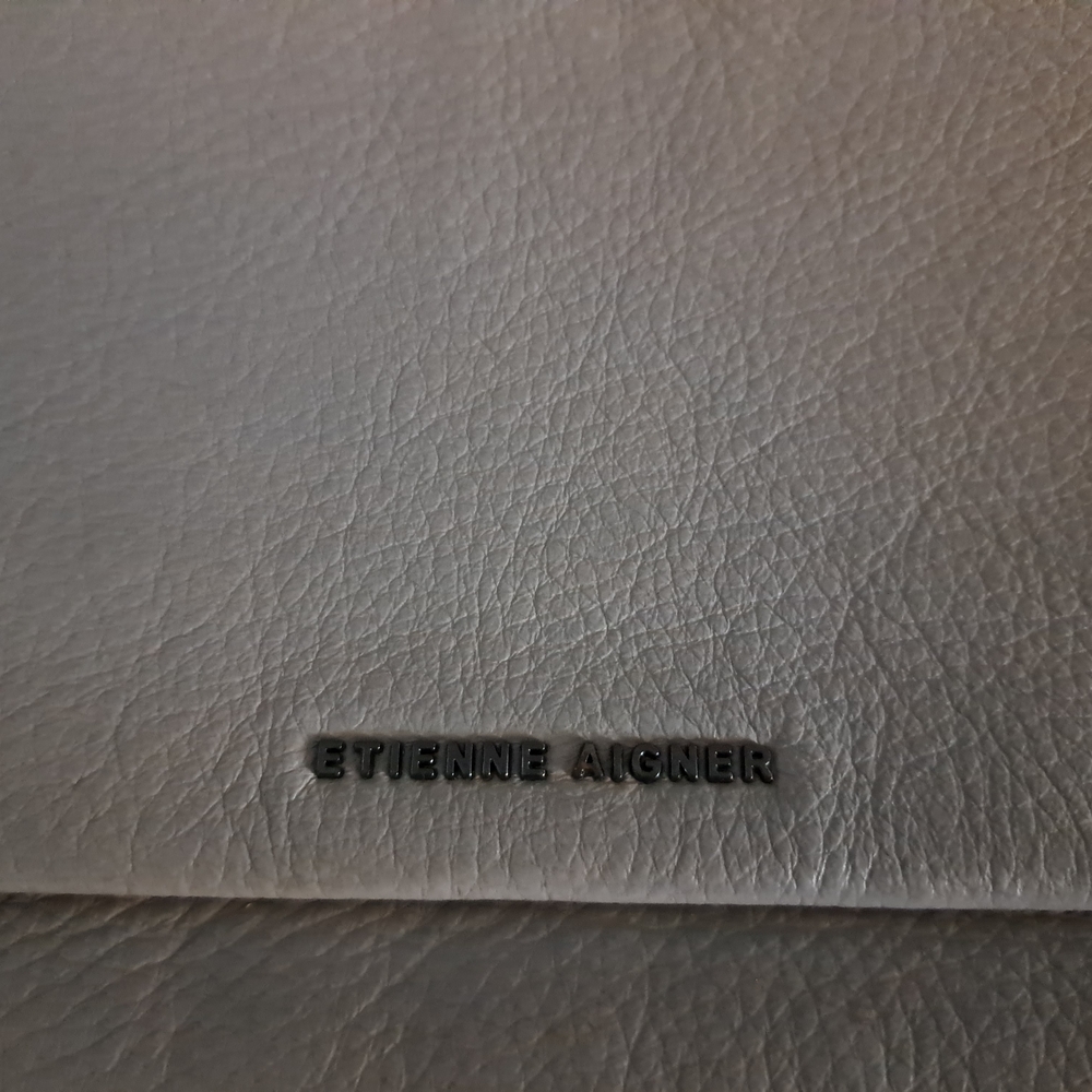 Etienne Aigner Gray Leather Bag
